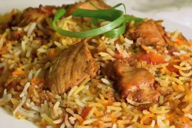 Ciri khas nasi briyani India menggunakan beras basmati