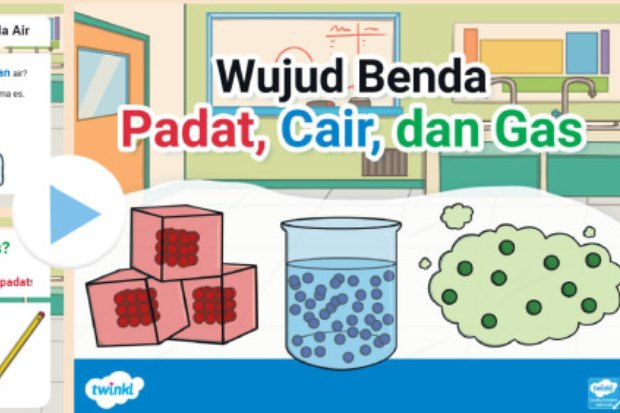 Perubahan wujud benda dari padat ke cair (mencair)