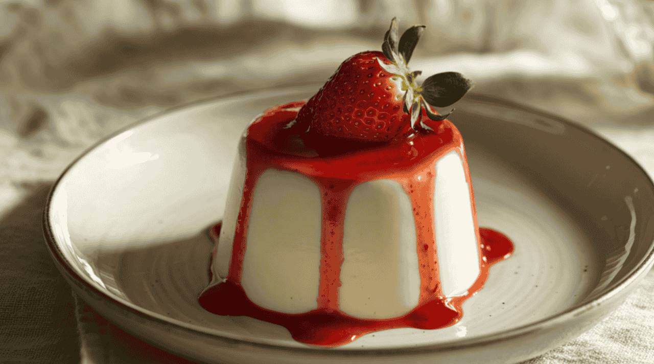 Panna Cotta Strawberry Lembut dengan Rasa Segar yang Menggoda